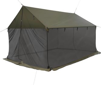 Lightweight Waterproof Camp Tarp with Bug Net - Versatile Mosquito Screen Shelter for Camping, Backpacking, Hammock, Picnic