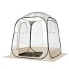 Pop up Sports Tent, 63x63 in Clear Bubble Tent for 2-4 Persons, Waterproof Outdoor Pod with Floor Mat & Top Cover
