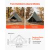 Canvas Bell Tent, 4 Seasons 13.12 ft Yurt Tent for Camping with Stove Jack, Canvas Breathable Holds up to 4 People with Zipped Detachable Floor