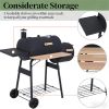 Charcoal barbecue grill, backyard picnic cookware, black