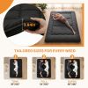 Japanese Floor Futon Mattress Toppers, Foldable Tatami Mat, Thick Sleeping Mattress Pad with Storage Bag & Dust Cover, Black, Full