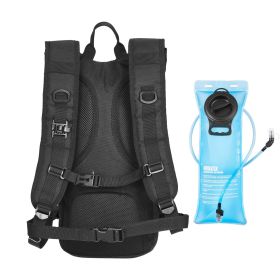 Hydration Backpack, Water Backpack with 3L TPU Water Bladder, Tactical Molle Hiking Hydration Pack with Storage for Men Women (Color: Black, Type: Tactical)