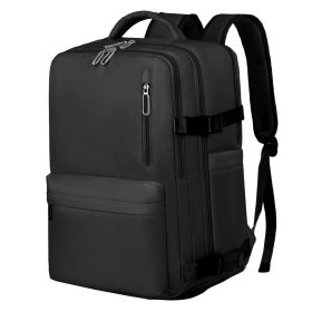 Travel Backpack for Women, 15.6 Inch Laptop Backpack with USB Charging Hole, College Bookbag, Large Capacity Black Computer Backpacks for Work (Color: Black)