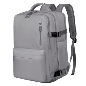 Travel Backpack for Women, 15.6 Inch Laptop Backpack with USB Charging Hole, College Bookbag, Large Capacity Black Computer Backpacks for Work (Color: Gray)