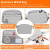 Sport Fanny Pack Unisex Waist Pouch Belt Bag Purse Chest Bag for Outdoor Sport Travel Beach Concerts Travel 20.86in-35.03in Waist Circumference