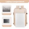 Travel Backpack for Women, 15.6 Inch Laptop Backpack with USB Charging Hole, College Bookbag, Large Capacity Black Computer Backpacks for Work